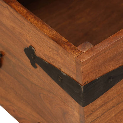 Soffbord Trä massivt akaciaträ med honungsfinish 110x55x35 cm