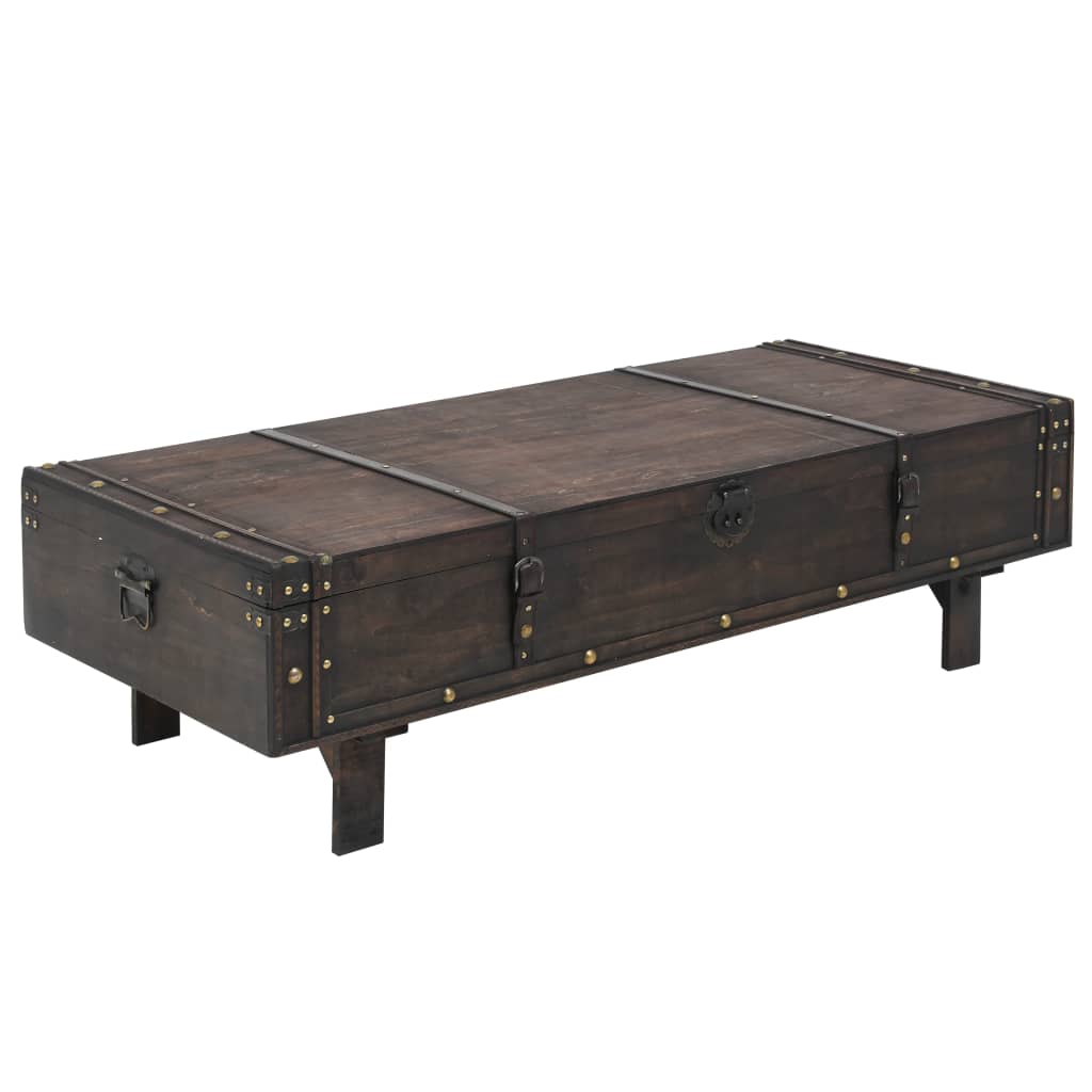 Soffbord Åldrat Trä vintagestil 120x55x35 cm