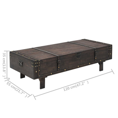 Soffbord Åldrat Trä vintagestil 120x55x35 cm