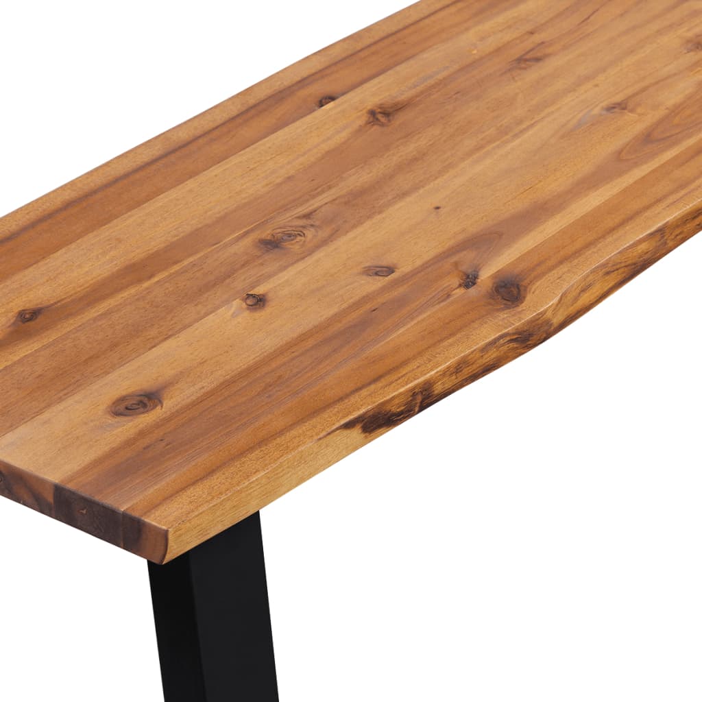 Hallbänk massivt akaciaträ 145 cm