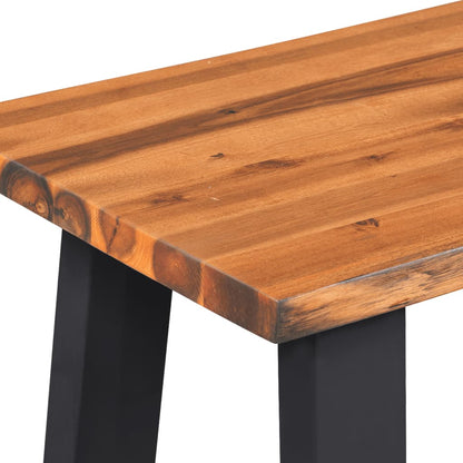 Hallbänk massivt akaciaträ 145 cm