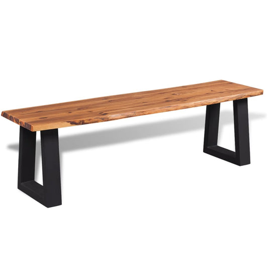 Hallbänk massivt akaciaträ 160 cm