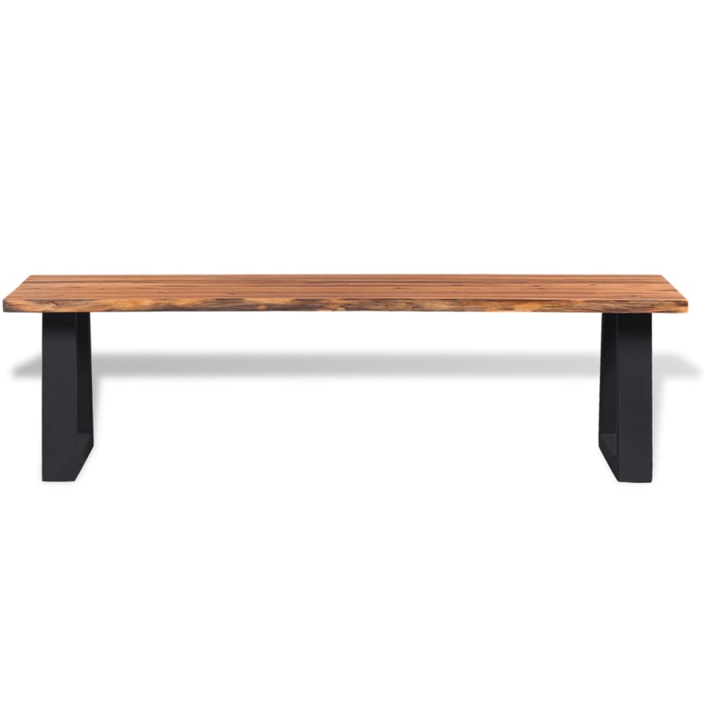 Hallbänk massivt akaciaträ 160 cm