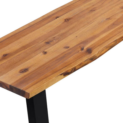 Hallbänk massivt akaciaträ 160 cm