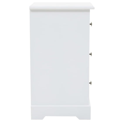 Sängbord Nattduksbord Vit och furu 35x32x59 cm