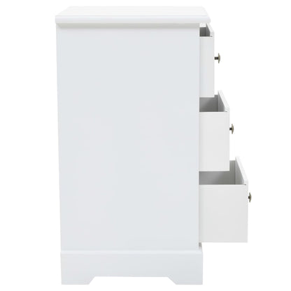 Sängbord Nattduksbord Vit och furu 35x32x59 cm