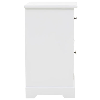 Sängbord Nattduksbord Vit och furu 35x32x59 cm