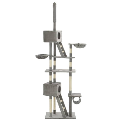 Kattmöbel Klösträd med sisalpelare 230-260 cm grå