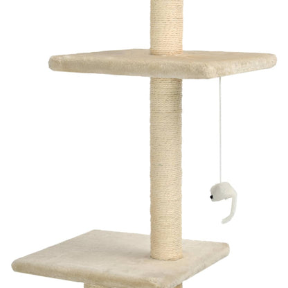 Kattmöbel Klösträd med sisalpelare 260 cm beige