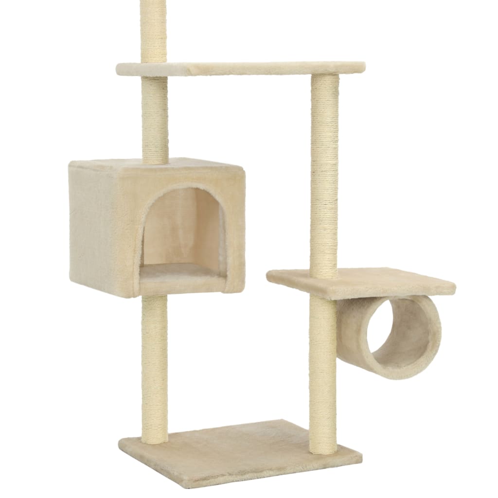 Kattmöbel Klösträd med sisalpelare 260 cm beige