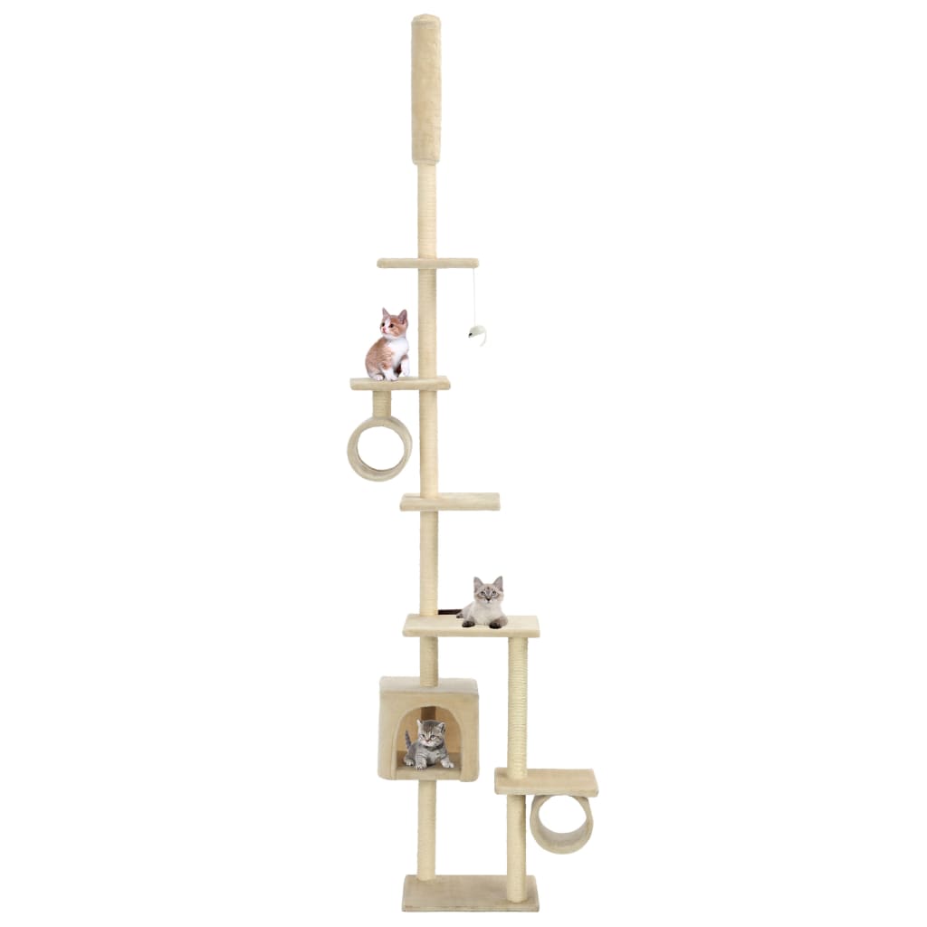 Kattmöbel Klösträd med sisalpelare 260 cm beige