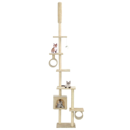 Kattmöbel Klösträd med sisalpelare 260 cm beige