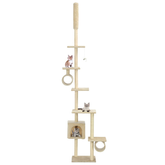Kattmöbel Klösträd med sisalpelare 260 cm beige