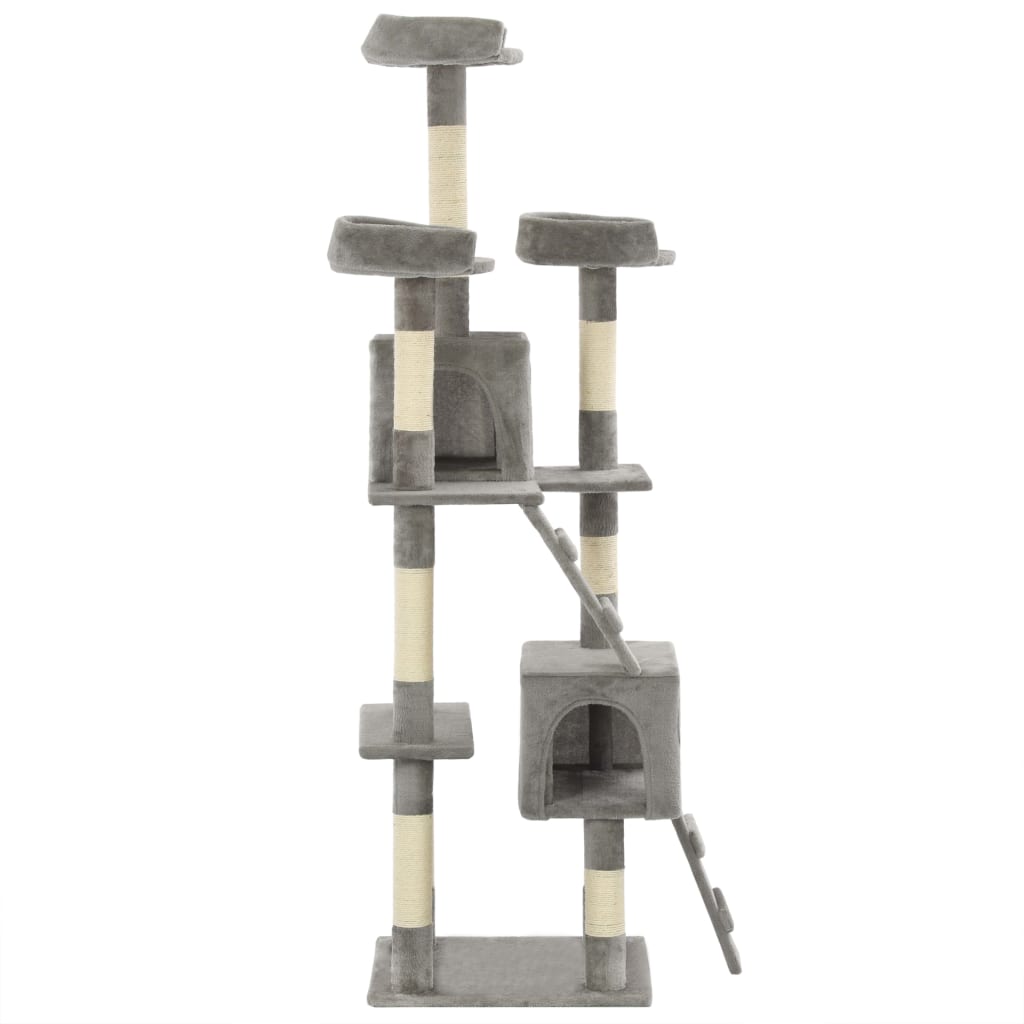 Kattmöbel Klösträd med klöspelare sisal 170 cm grå