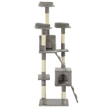 Kattmöbel Klösträd med klöspelare sisal 170 cm grå