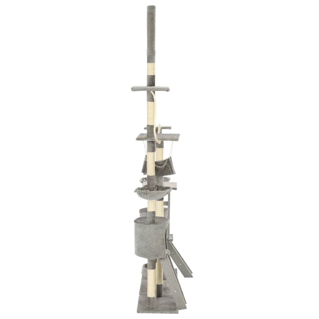 Kattmöbel Katträd med klöspelare i sisal 230-250 cm grå