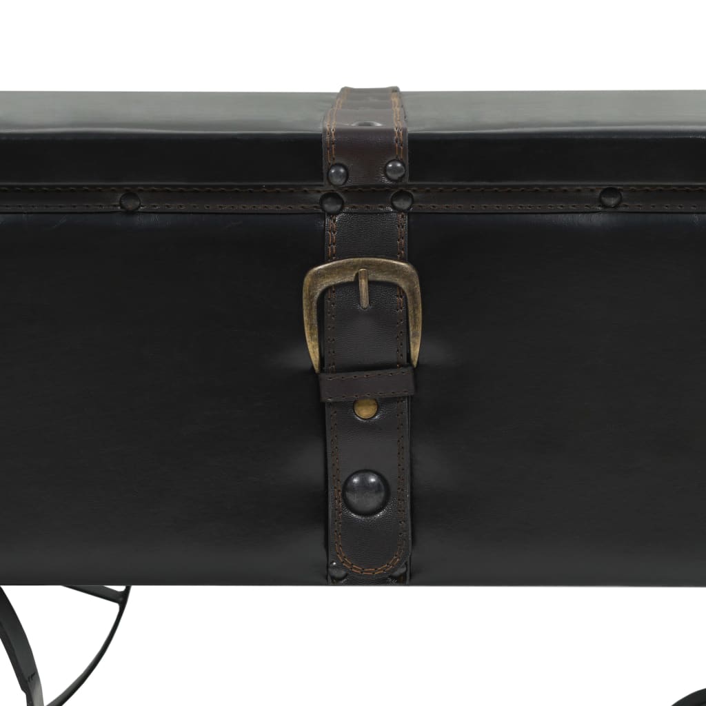 Soffbord Svart Trä och granträ 110x55x43 cm