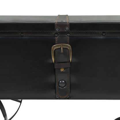 Soffbord Svart Trä och granträ 110x55x43 cm