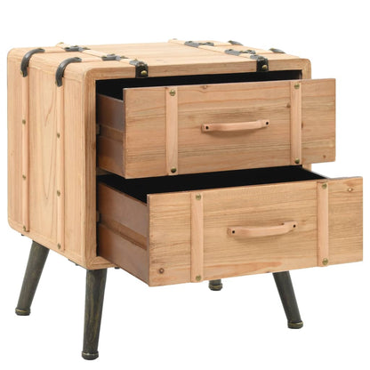 Sängbord Nattduksbord Trä massivt granträ 50x35x57 cm