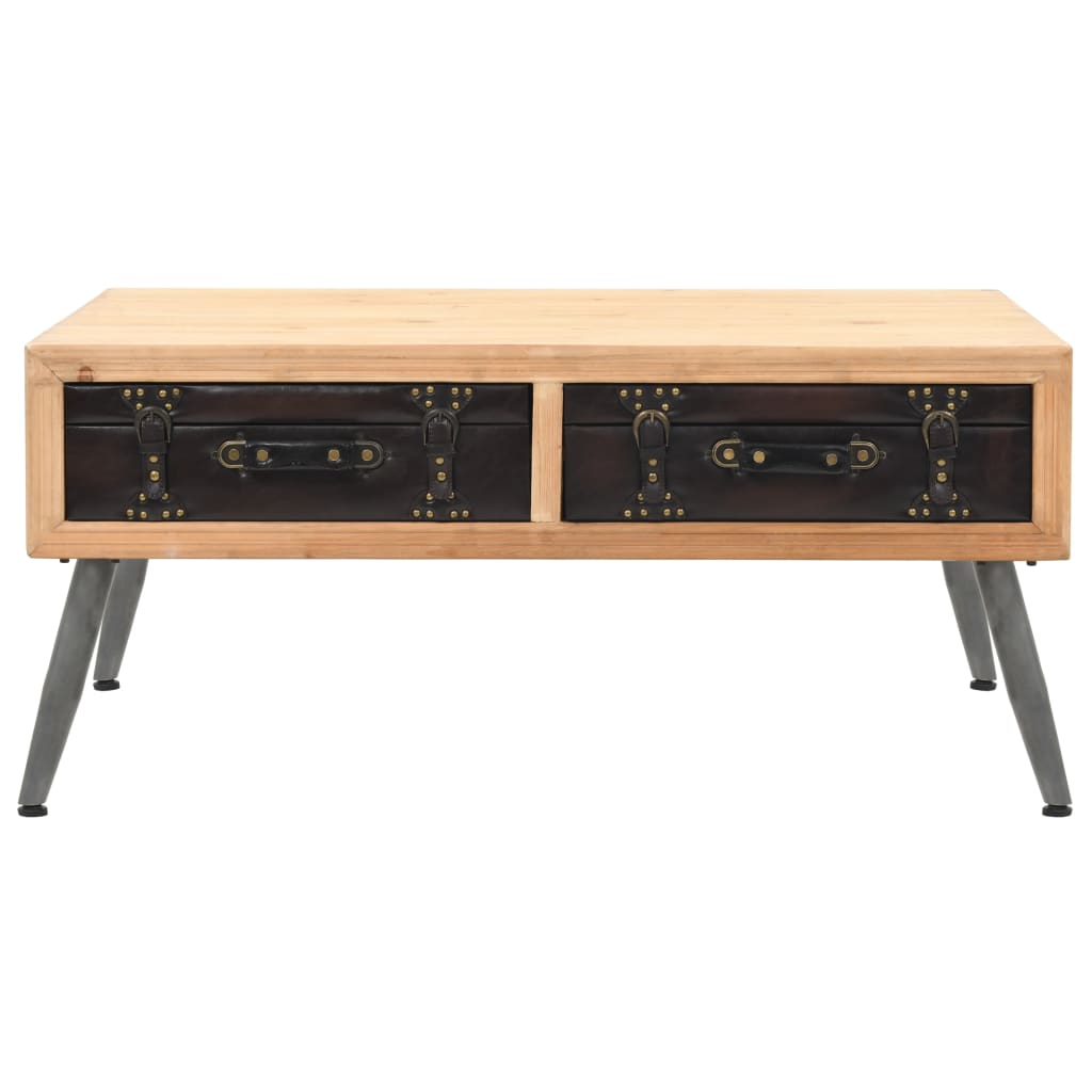 Soffbord Trä massivt granträ 115x55x50 cm