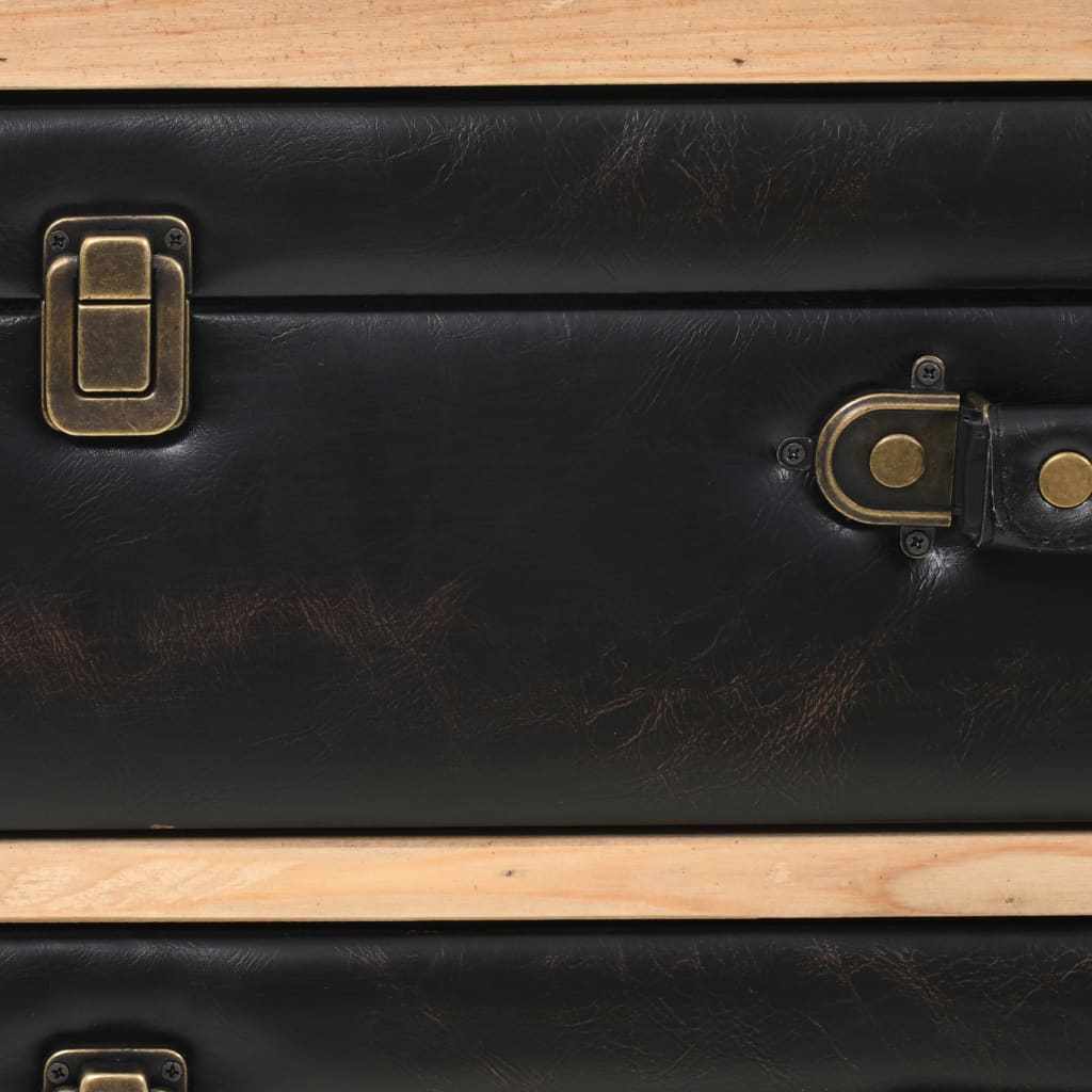 Byrå Trä massivt granträ 80x36x75 cm