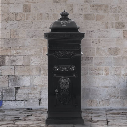 Brevlåda Postlåda vintage stil rostfri aluminium svart