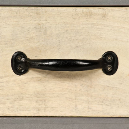 TV-Möbel Trä TV-Bänk massivt mangoträ och stål 120x30x45 cm