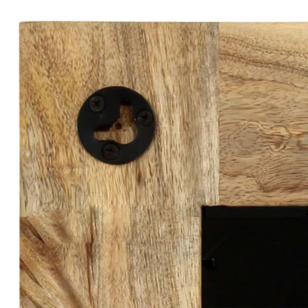 Väggspegel i massivt mangoträ 50x50 cm