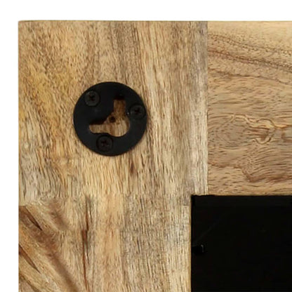 Väggspegel i massivt mangoträ 50x50 cm