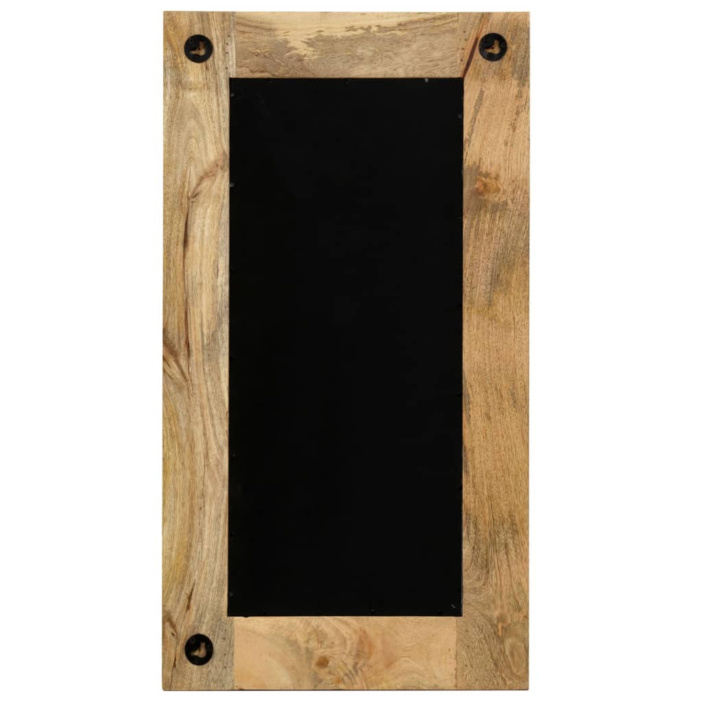 Väggspegel massivt mangoträ 50x110 cm