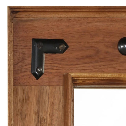 Väggspegel massivt akaciaträ 50x80 cm