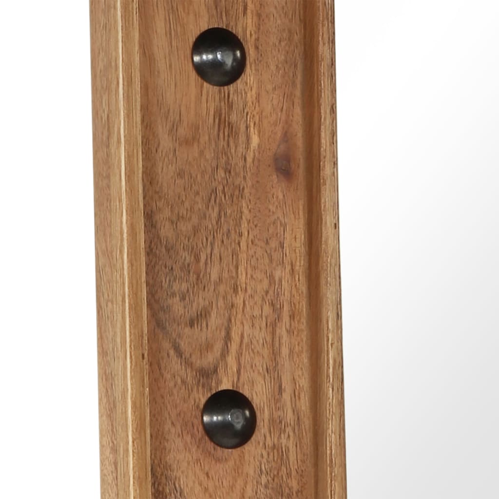 Väggspegel massivt akaciaträ 50x80 cm