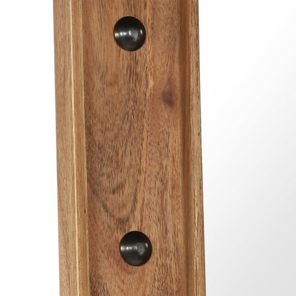 Väggspegel massivt akaciaträ 50x80 cm