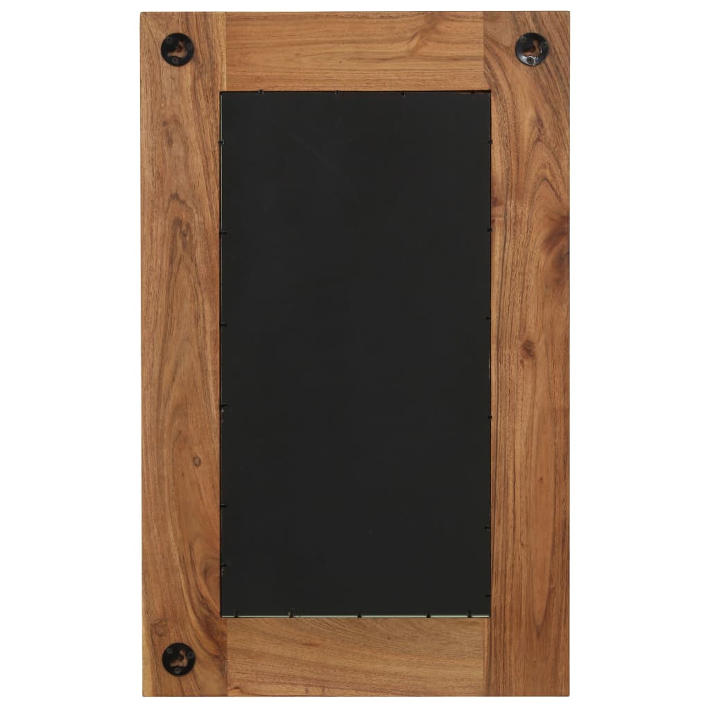 Väggspegel massivt akaciaträ 50x80 cm