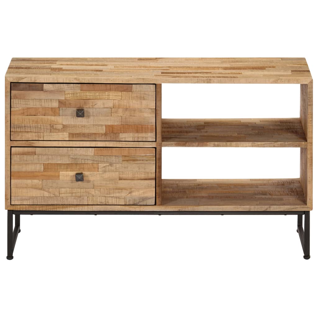 TV-Möbel Trä TV-Bänk massiv återvunnen teak 90x30x55 cm