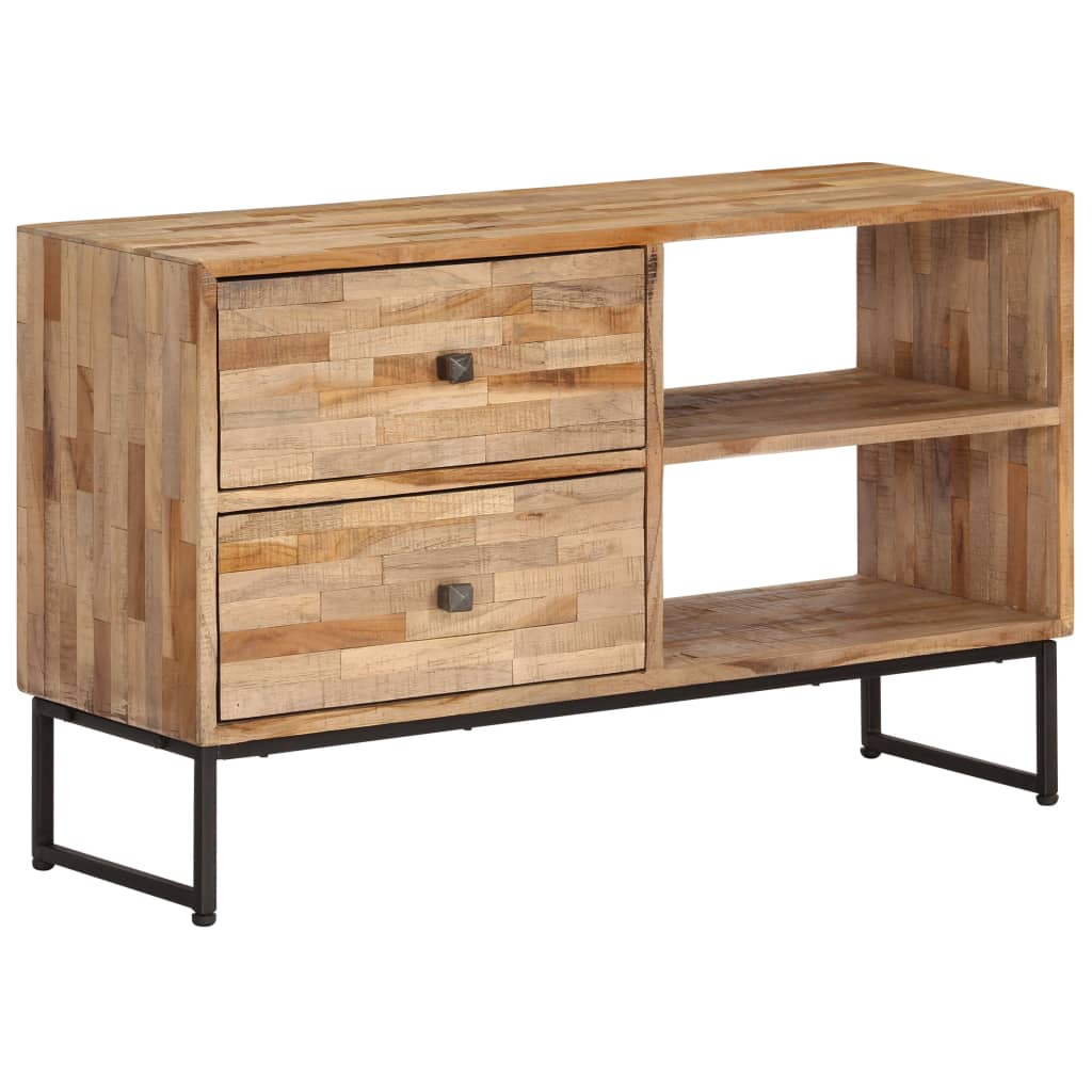 TV-Möbel Trä TV-Bänk massiv återvunnen teak 90x30x55 cm