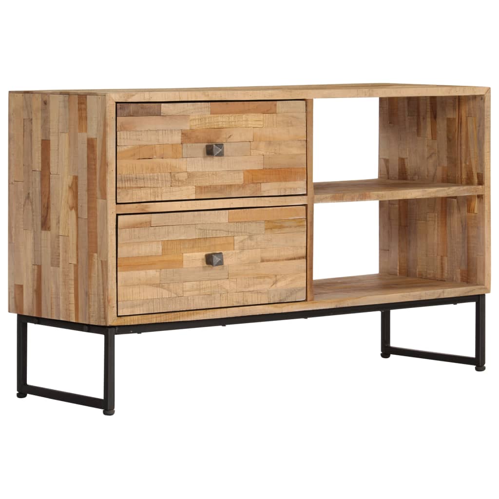 TV-Möbel Trä TV-Bänk massiv återvunnen teak 90x30x55 cm