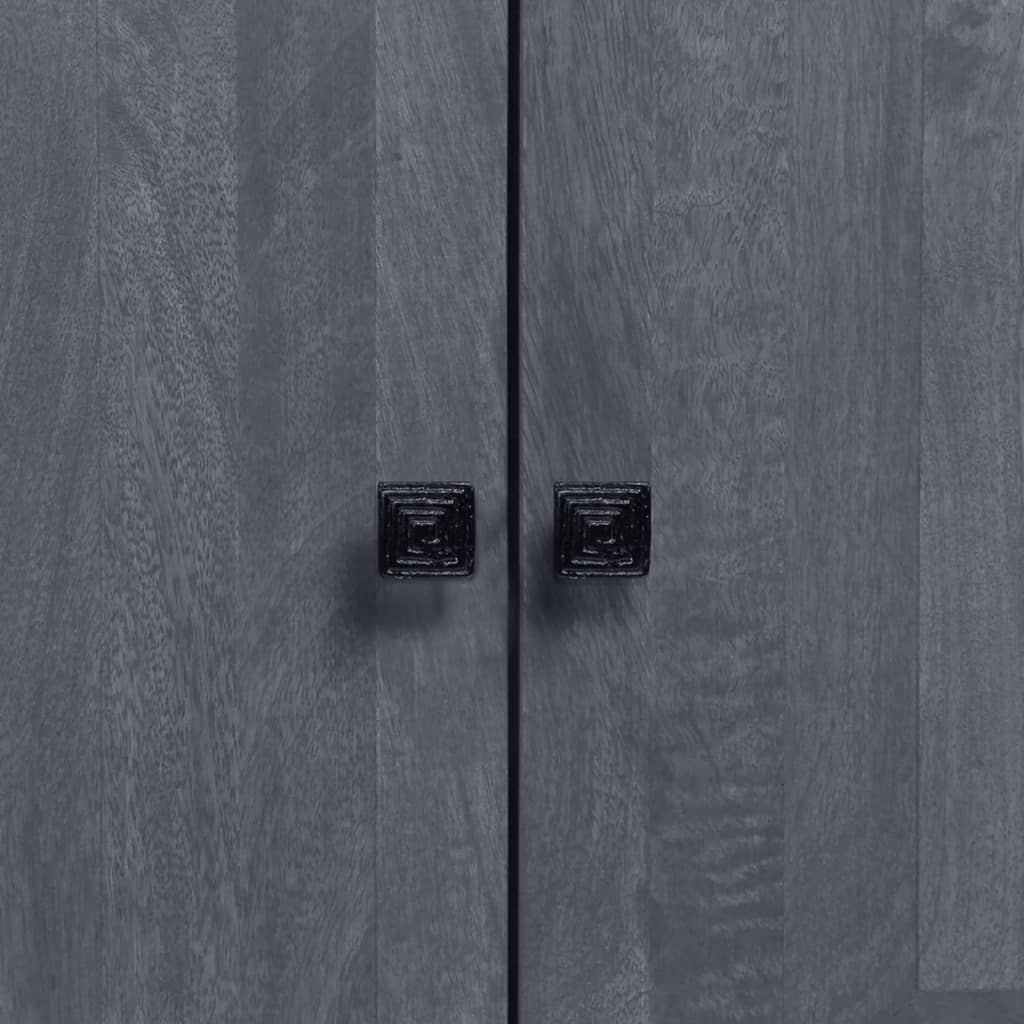 Skänk Grå massivt mangoträ 60x30x76 cm