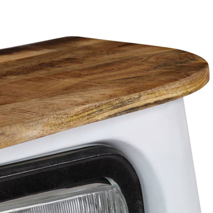 Skänk Vit massivt mangoträ lastbil