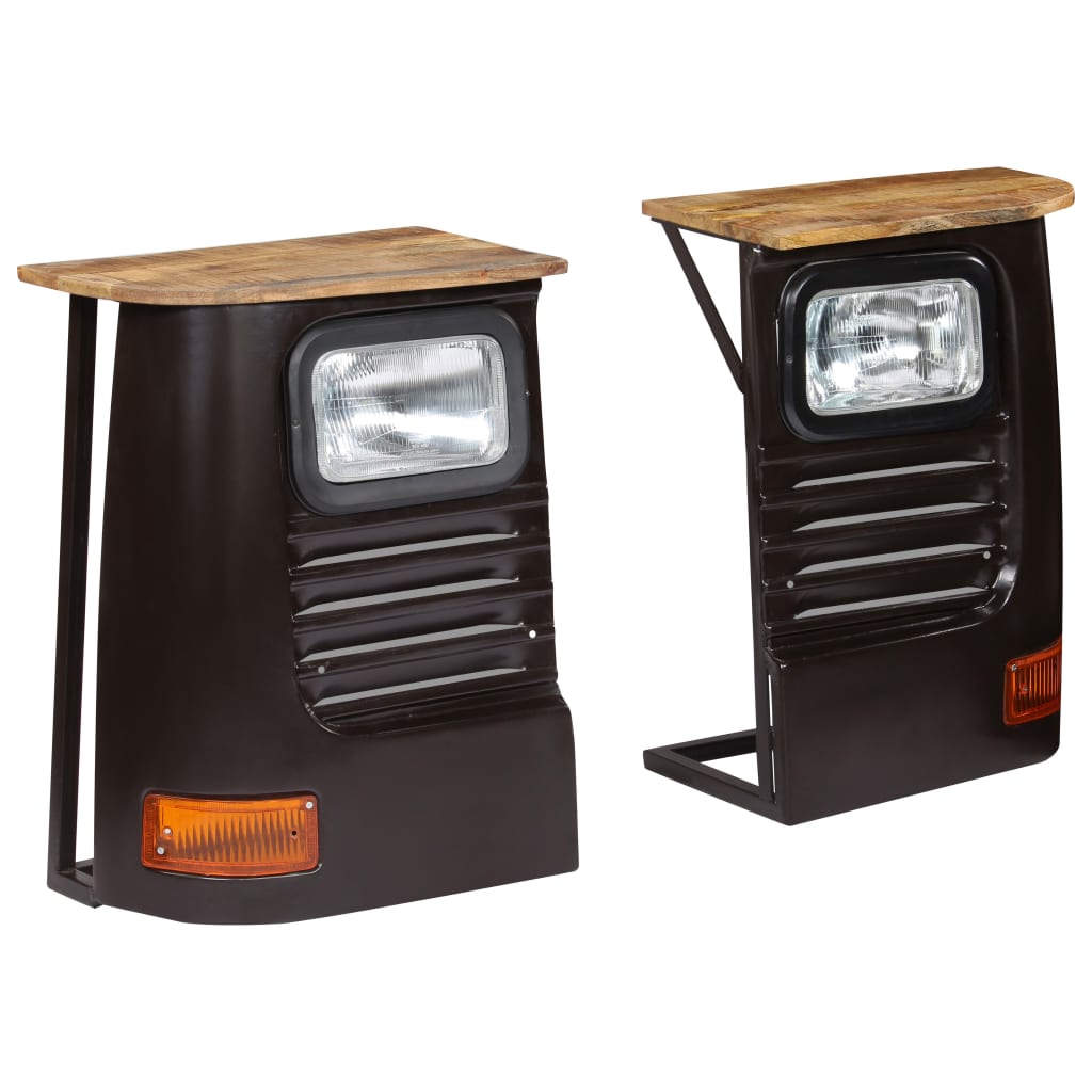 Skänk Grå i massivt mangoträ lastbil mörkgrå