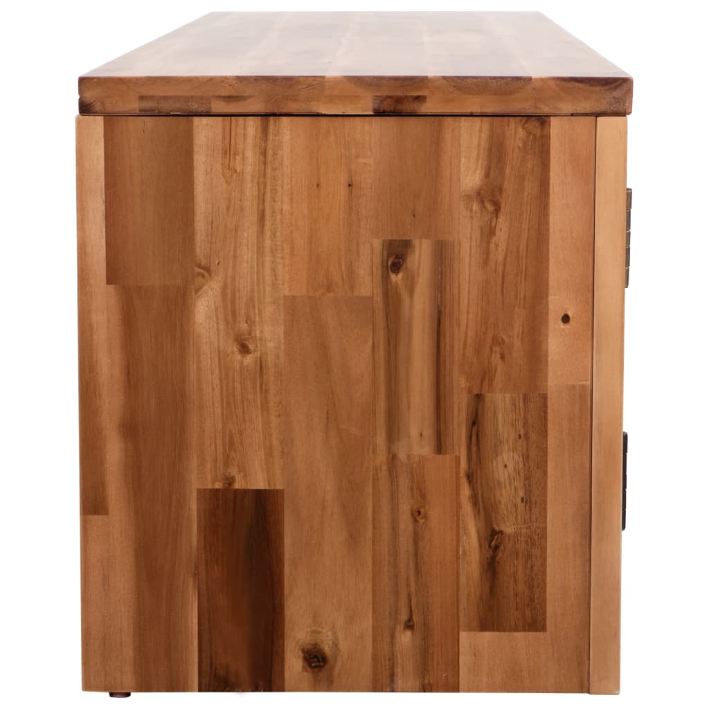 TV-möbel Trä massivt akaciaträ 120x35x40 cm