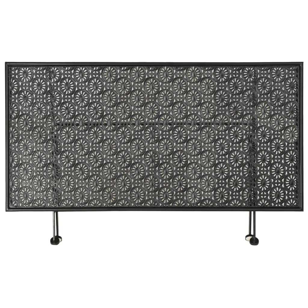 Soffbord DIV. Hopfällbart vintage stil metall 100x50x45 cm svart