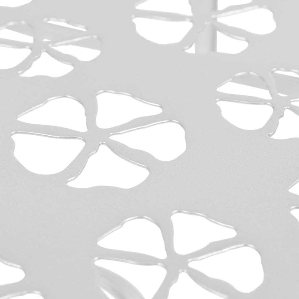 Avlastningsbord Konsollbord DIV. vintage stil halvrunt metall halvmånebord 72x36x74 cm silver