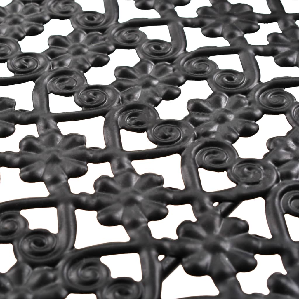 Sidobord Svart tebord vintage stil metall 58x35x72 cm