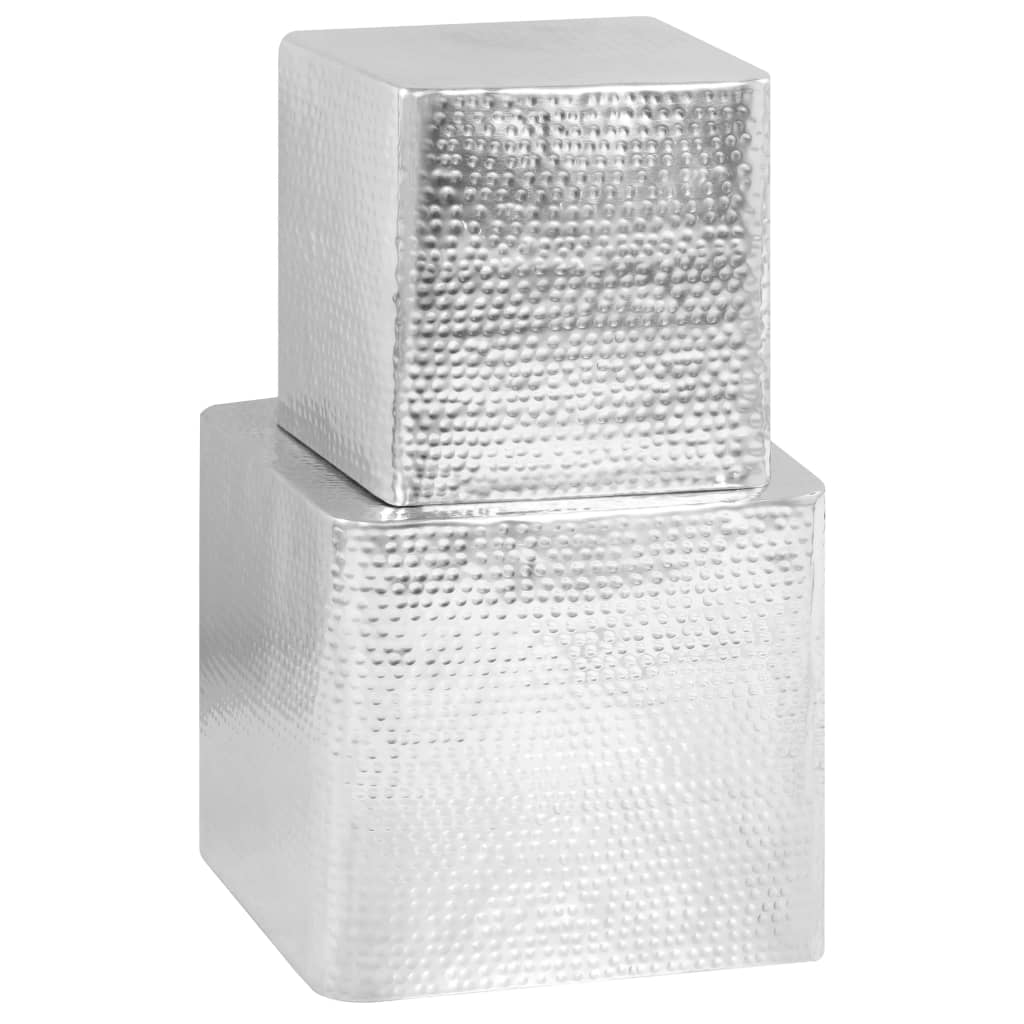 Soffbord DIV. 2 st aluminium silver