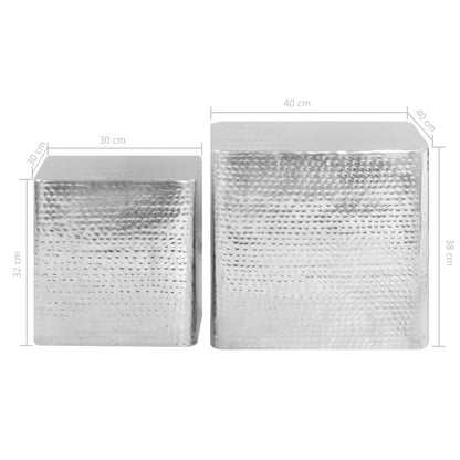 Soffbord DIV. 2 st aluminium silver