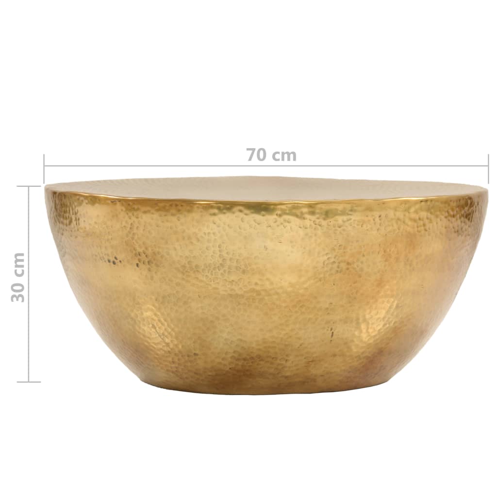 Soffbord DIV. hamrad aluminium 70x30 cm mässing