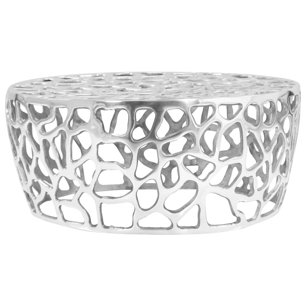 Soffbord DIV. gjuten aluminium 70x30 cm silver