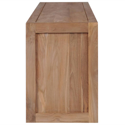 TV-Möbel Trä TV-Bänk massiv teak med naturlig finish 120x30x40 cm