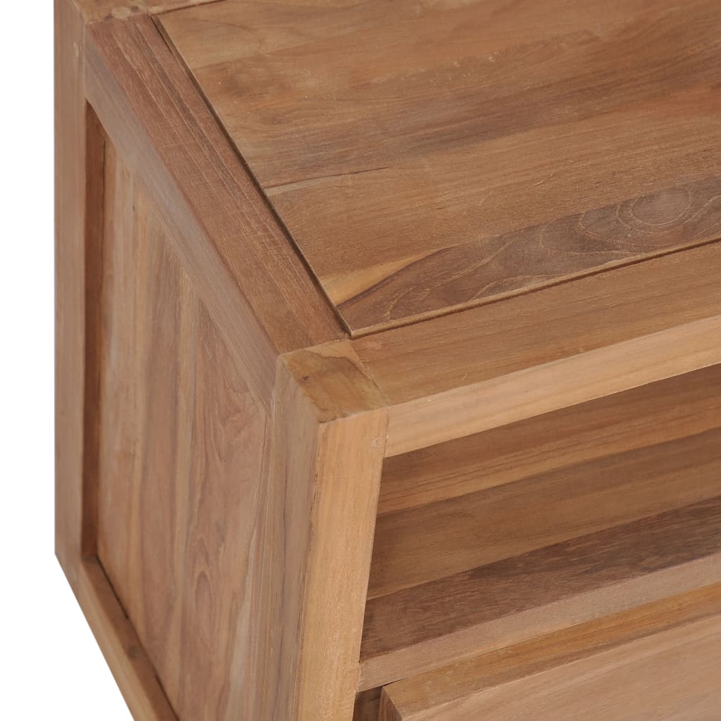 TV-Möbel Trä TV-Bänk massiv teak med naturlig finish 120x30x40 cm
